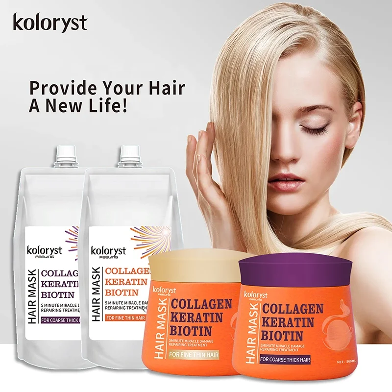Factory Custom Private Label Hair Mask Treatments Wholesale High Quality Herbal Collagen and Keratin for Damaged