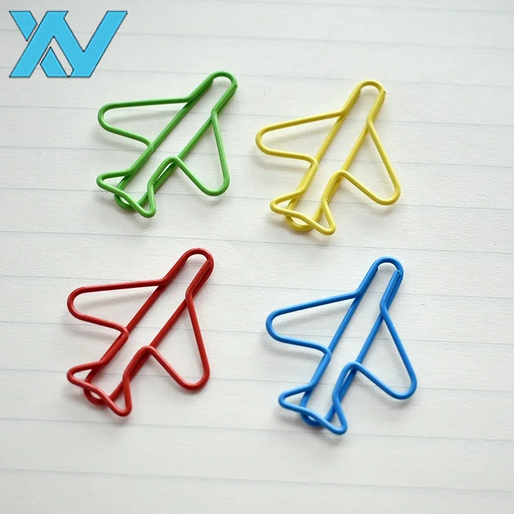 promotional gift custom airplane shape paper clip