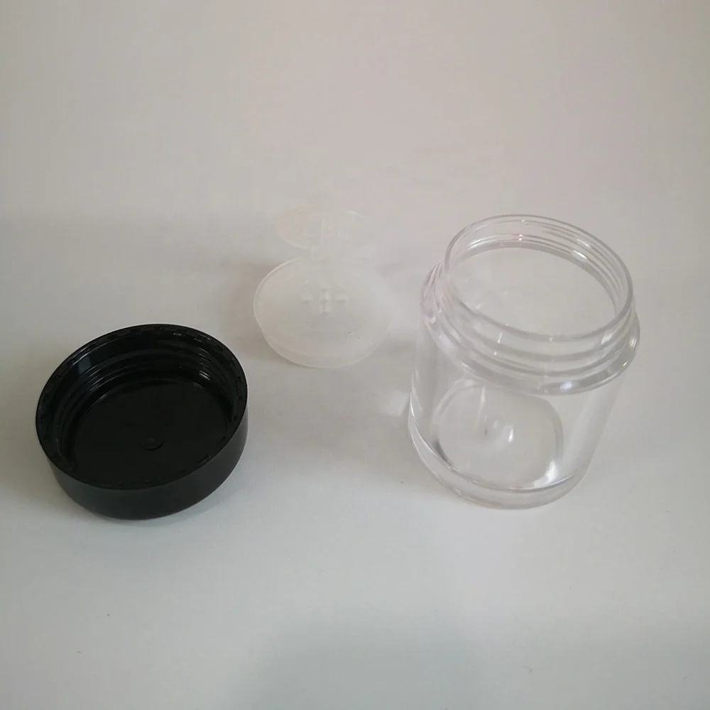 4g cosmetic containers empty PS plastic mini loose powder jar with sifter