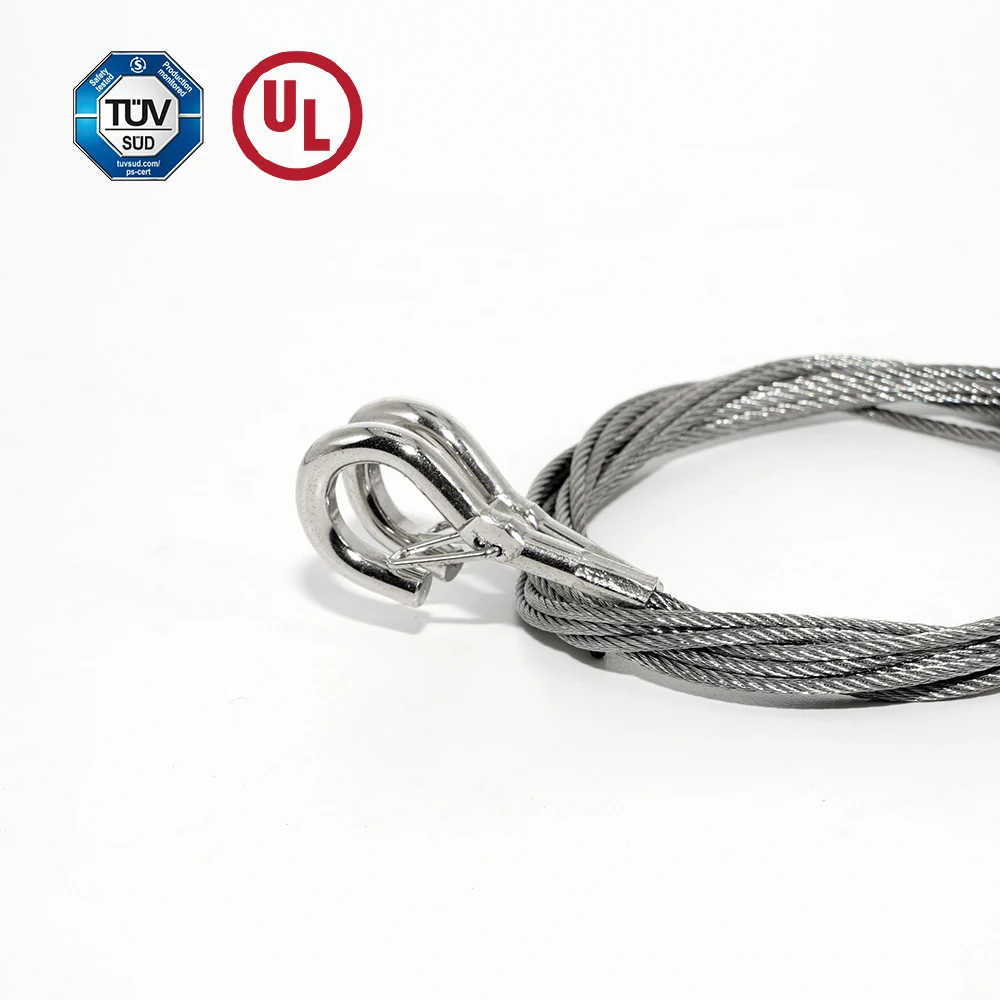 High Quality Steel Cable With Spring Hook for Hanging 1.5MM Skipping Rope Suspension Kit