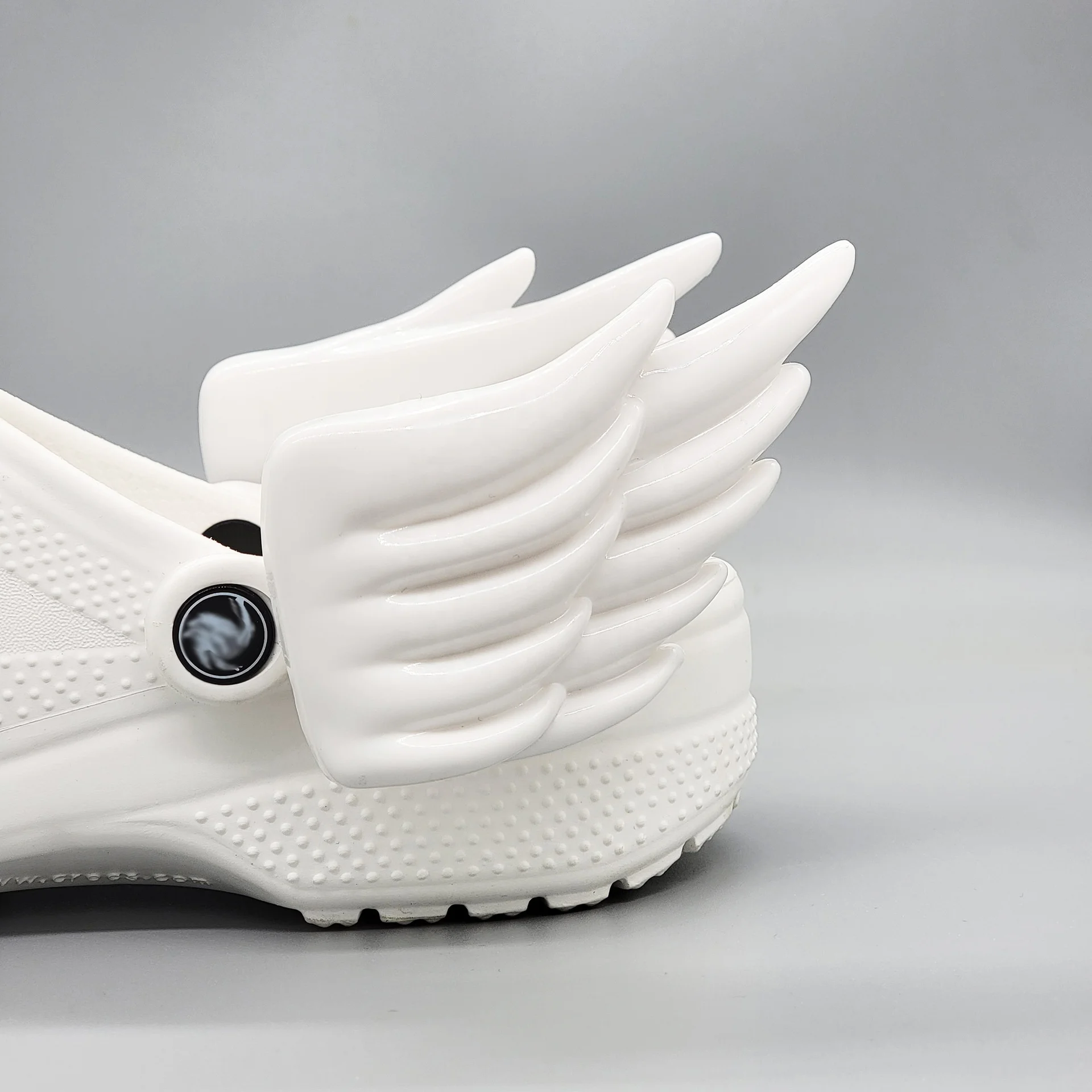 Hot sell Mini clog shoes Charms Unique for clogs Shoes Decoration DIY Wings clog decoration accessories