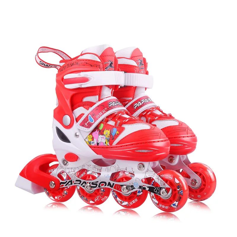 Wholesale 4 PU wheels flashing roller inline skate for kids