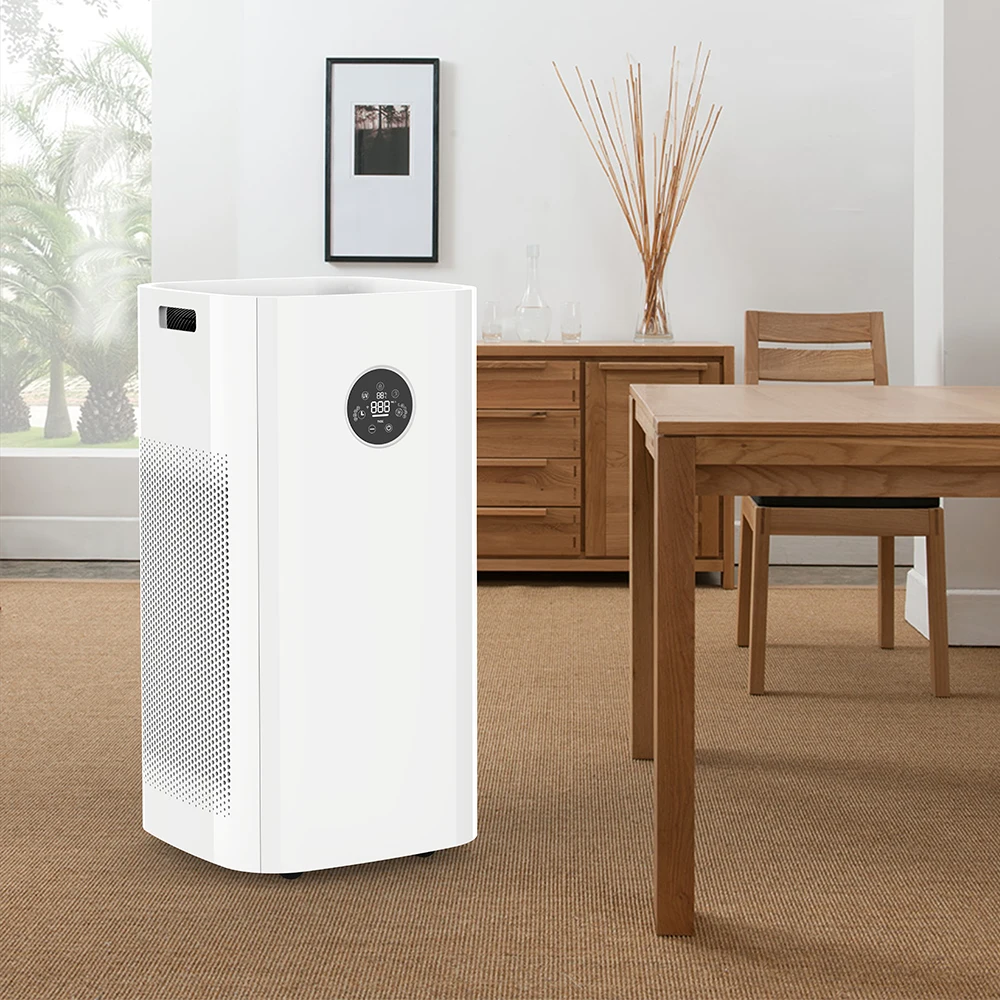 BKJ-90B Smart Portable Home Office Large Hotel Air Purifier H11 Composite HEPA Filter Low Noise with Optional Odor Sensor