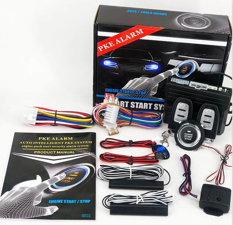 Universal Car Remote Start Stop PKE  car alarm anti-hijacking  Keyless Entry System Engine Start Stop smart key push button