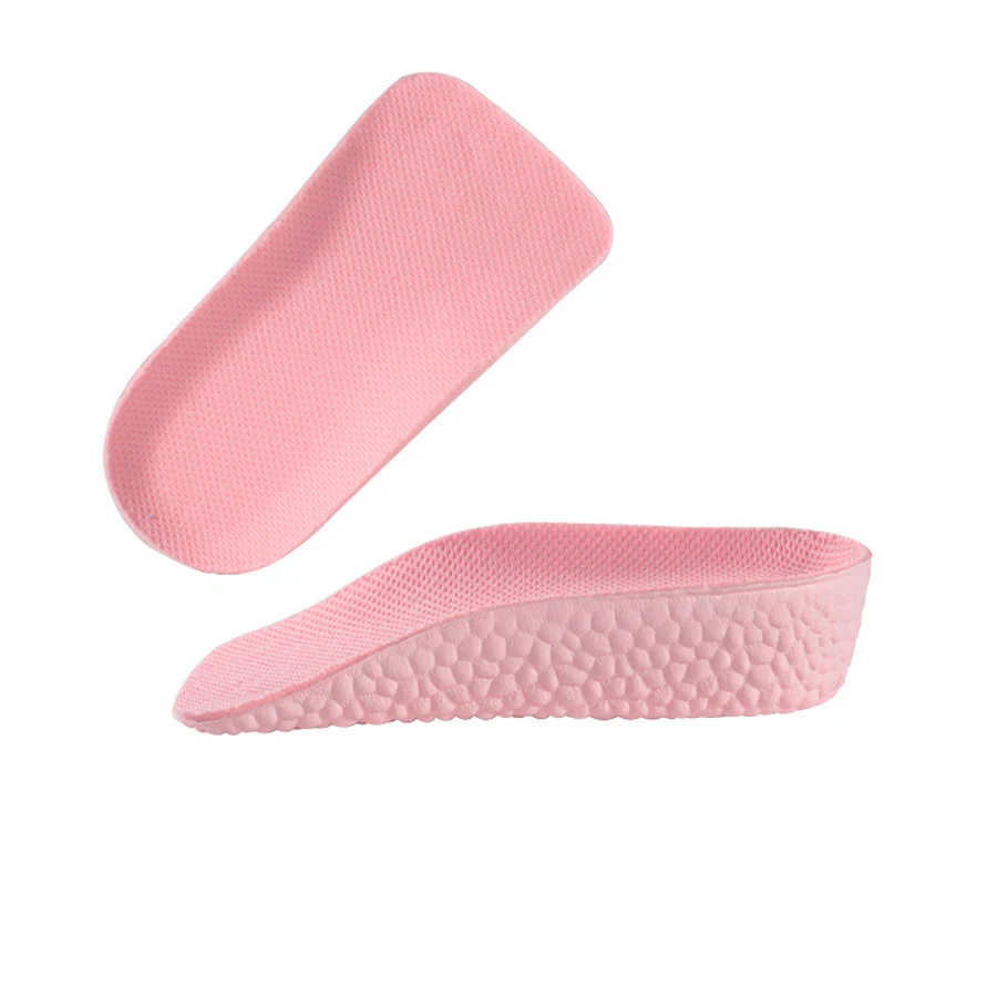 New Arrival! Wholesale 3/4 foot height boosting popcorn insoles 1.5 2.5 3.5 cm height choice soft elastic insoles MOQ 1 PAIR
