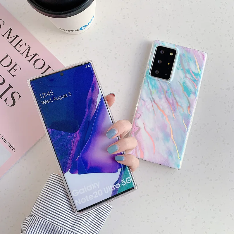 Чехол Fundas A32 для Samsung S21 Ultra Роскошный чехол телефона A72 A52 A21S A42 A12 FE Note 20 ультрамраморный