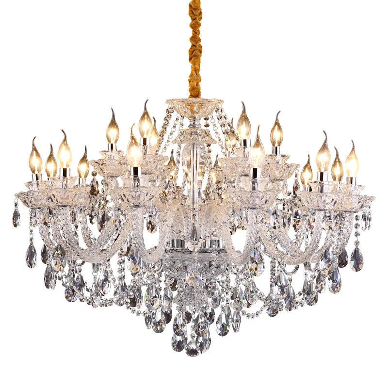 BOKUN Crystal Chandelier Lamp LED Pendant Lamp for Domestic Home Lighting Luxury Villa Hall Candle Lamps