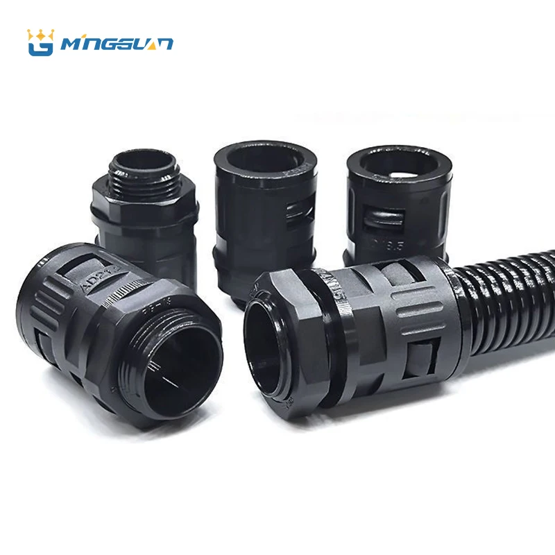 Plastic Conduit Fittings, Quick Coupling, Nylon Hose Pipe Glands, Flexible Corrugated Conduit Connectors, AD15.8