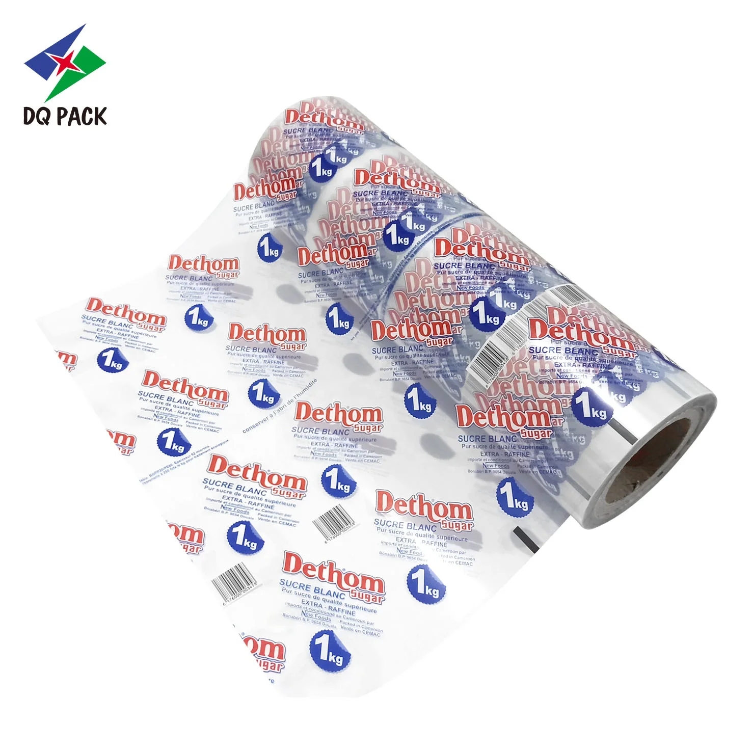 DQ PACK Custom Printing Water Film Roll Heat Seal Foil Cup Laminating Pouch Packaging Plastic Sealing Film