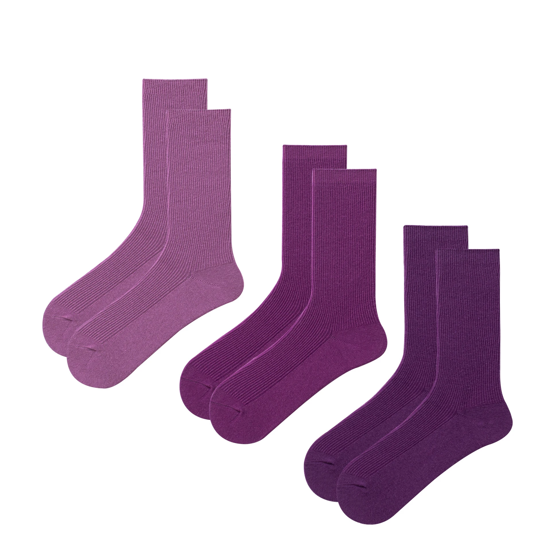 Casual colorful solid colors soft breathable girl tube socks klein blue knitted cotton ankle women socks