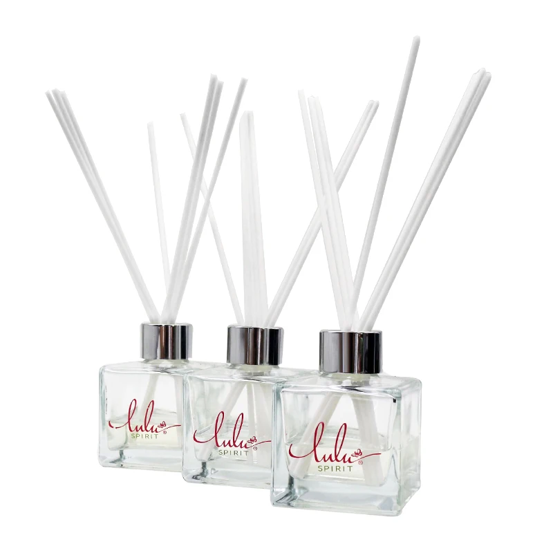Luxury Glass Aroma Reed Diffuser Home Fragrance Reed Diffuser With Rattan Sticks For Gift box