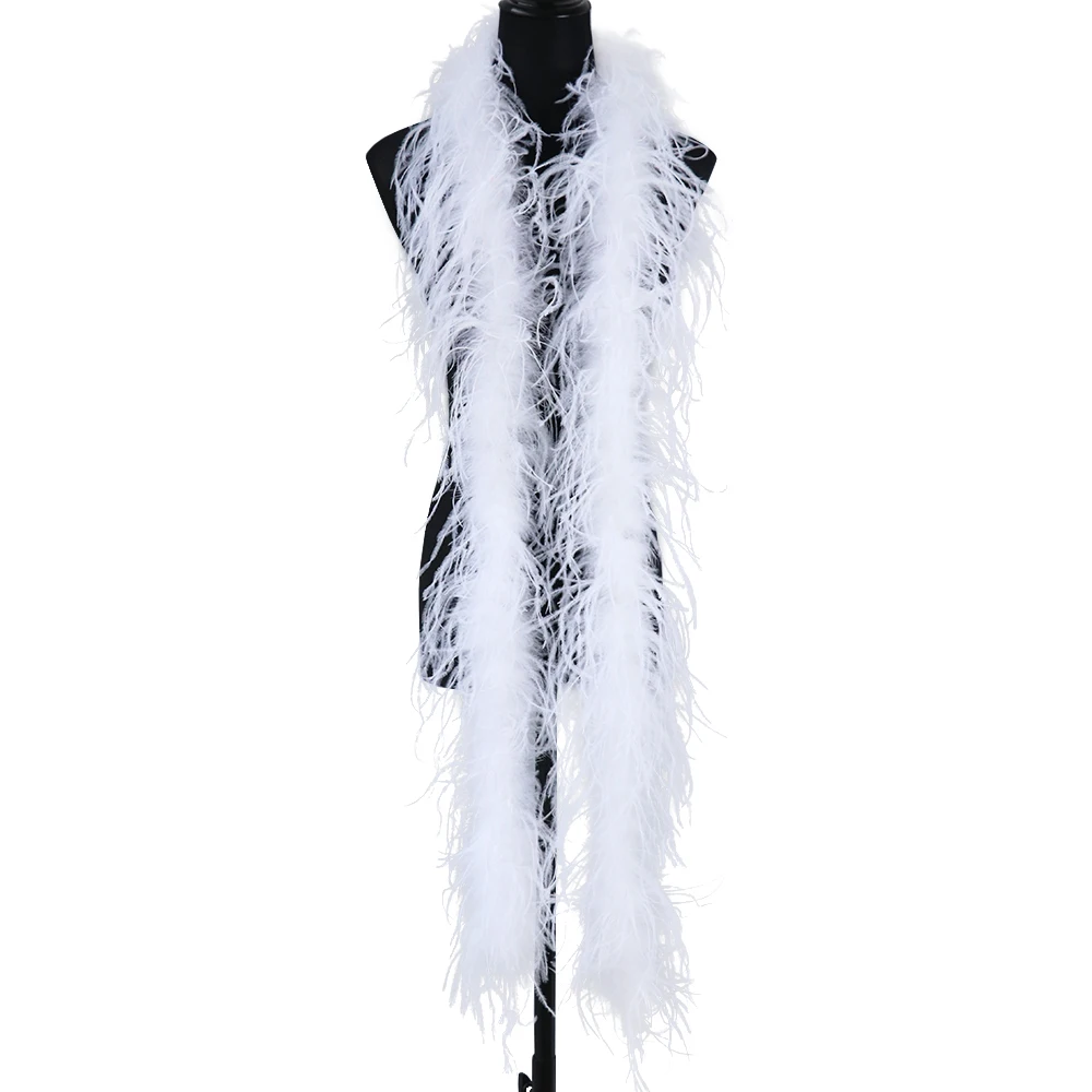 3 Ply dark pink  Soft Ostrich Boas White for Carnival Costumes Sewing Luxury Party Shawl Ivory Ostrich Feather Boa For Sale