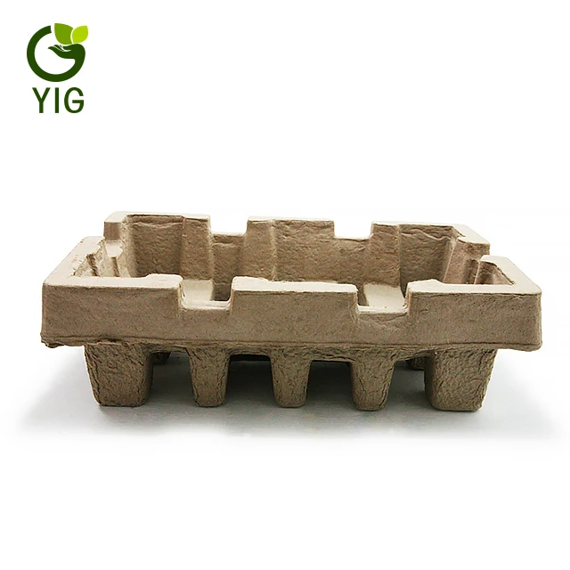 Degradable dry press pulp packaging recycle molded paper pulp box