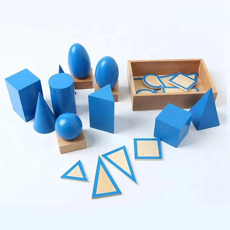 Math Game Mathematical 3d Geometry Stereo Group toddler learning educational toys wooden montessori