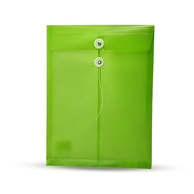 A4 Clear Plastic Paper File Bags Document Folder with String Tie Closure Envelope Case Storage Pouch for Office Supplies