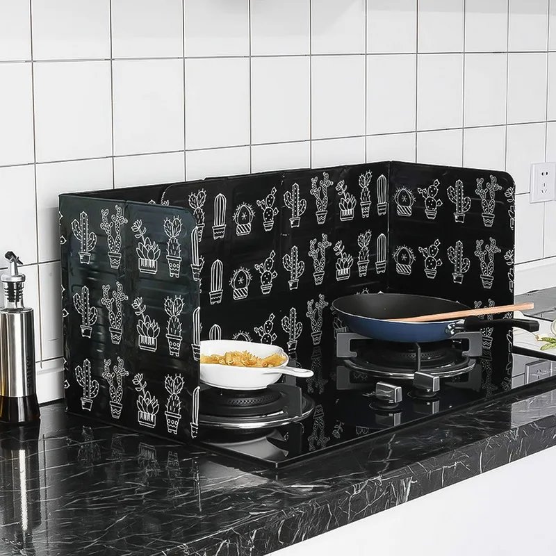 Aluminium Foil Oil Splatter Guard Plate Gas Stove Splash Proof Screen Baffle Home Kitchen Accessories Cooking Tools Gadgets