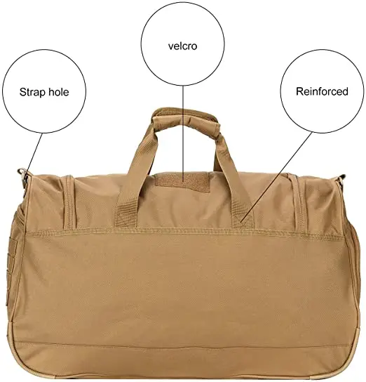 Waterproof Nylon Duffel Bag Tactical Outdoor Gym Bag with shoe compartment Travel Large Capacity Work Out Bags