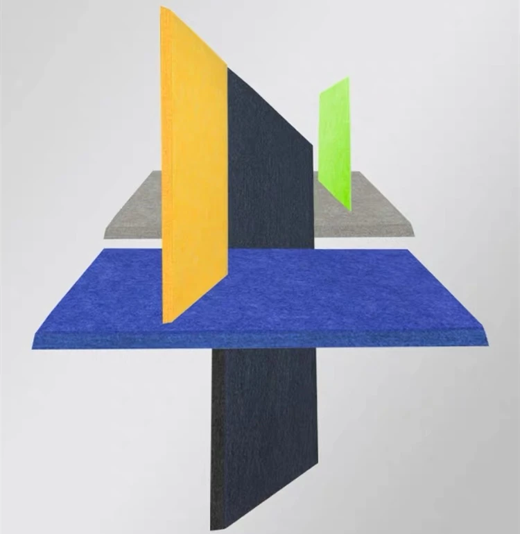 
High-grade acoustic solution polyester fiber sound board sound absorption wallboard feels ceiling sound insulation board 