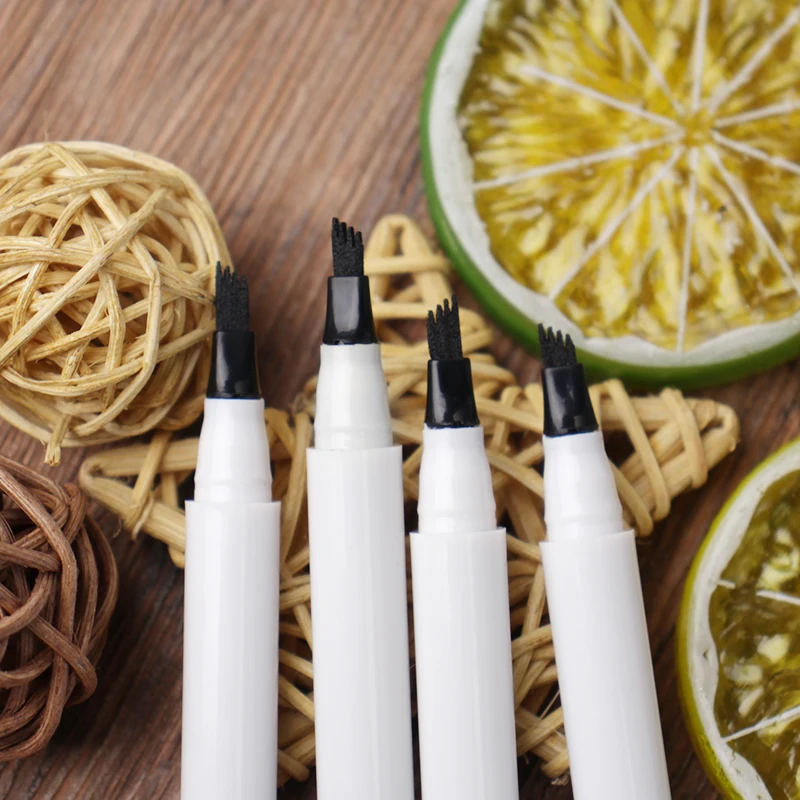 Custom LOGO Waterproof Natural Tip Eyebrow Pencil Custom Four Tips Eyebrow Tattoo Pen Long Lasting Liquid Eyebrow Enhancer