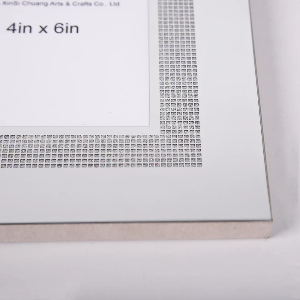 Wholesale Modern Style Tabletop Display 5x7 inch Silver Mirrored Glass Picture Frame for Wedding Party