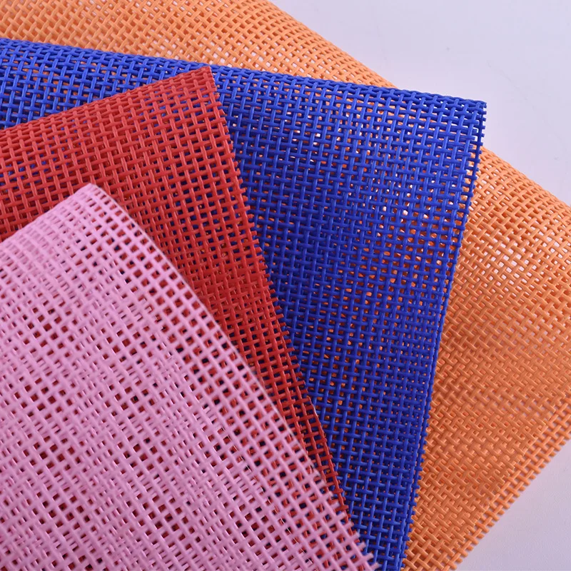 High Quality Vinyl Coated Woven Polyester Mesh Fabric Anti-Uv Textilens Mesh Fabric Pvc Coated Teslin