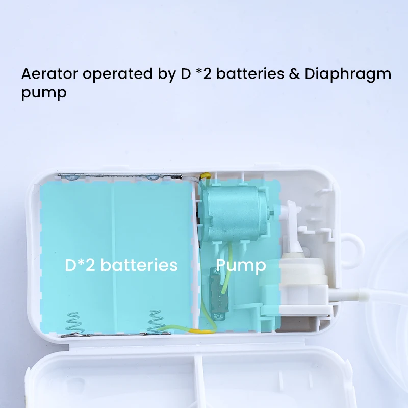 Hot Sale Portable Aerator Pump 60cm Air Hose Fishing Aerator For Live bait Oxygenator