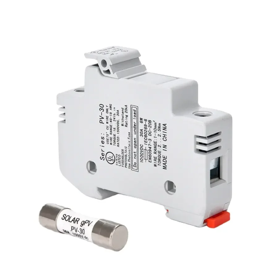 CE Approved 10X38 1000V DC Solar Fuse Holder PV Fuse for Solar System SR Brand