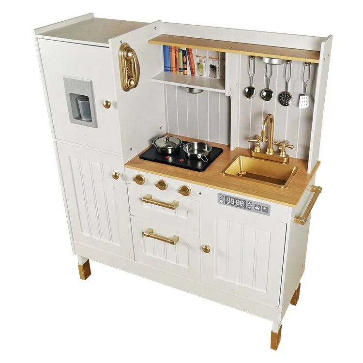 Hot selling children pretend role play kids wooden play set kitchen toys