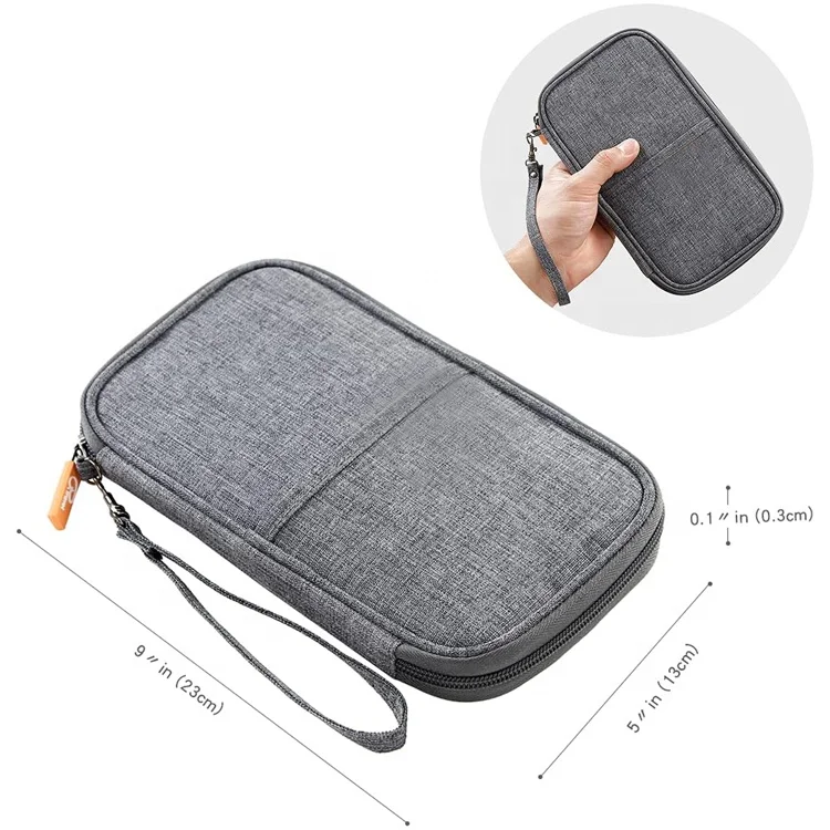 Custom Competitive price wholesale waterproof rfid Blocking Family document organizer travel wallet passport holder with pockets