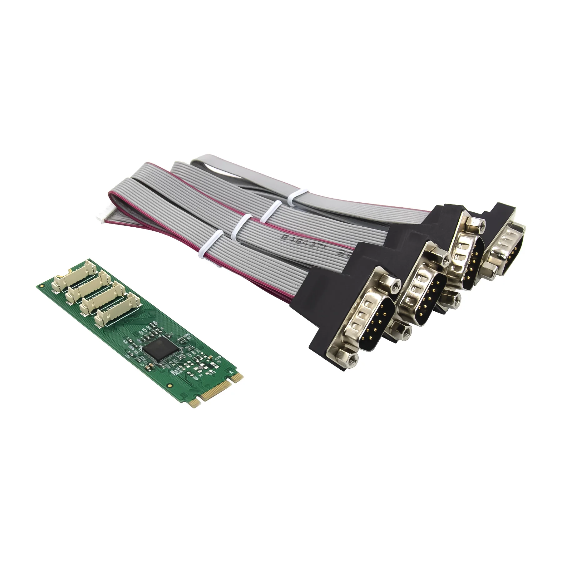 Panto M.2 key B+M to 4 port RS232 serial adapter  cable serial rs232 card with AX99100 chipset