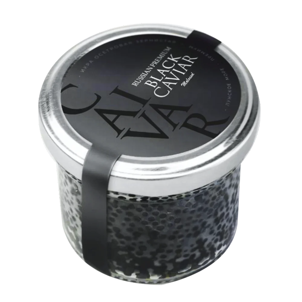 Lunskoe sea TM 100 g Premium black sturgeon caviar