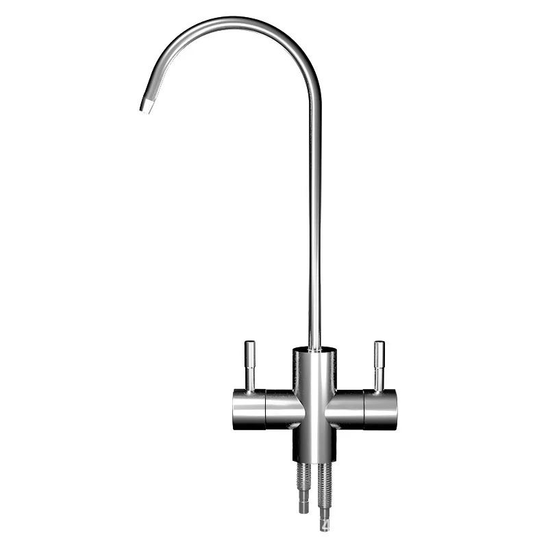 2 Dual Handle Household Kitchen Luxury Faucet Deck Mount Double Control Water Purifier Sink Tap Water Faucet