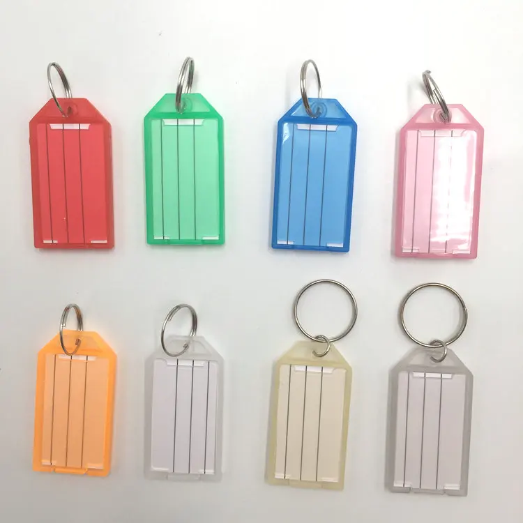 Plastic number PVC label motel room paper name key tag split ring logo holder chain customis supplier