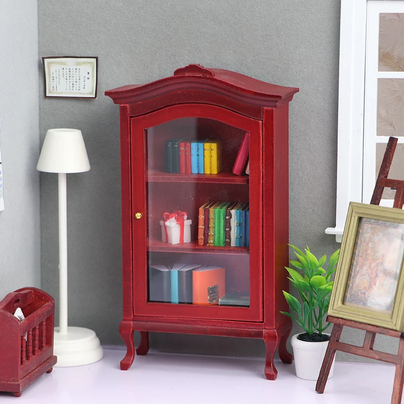 1:12 Dollhouse Model Miniature Collection Cabinet Mini Furniture Cabinet Simulation Furniture Display Cabinet