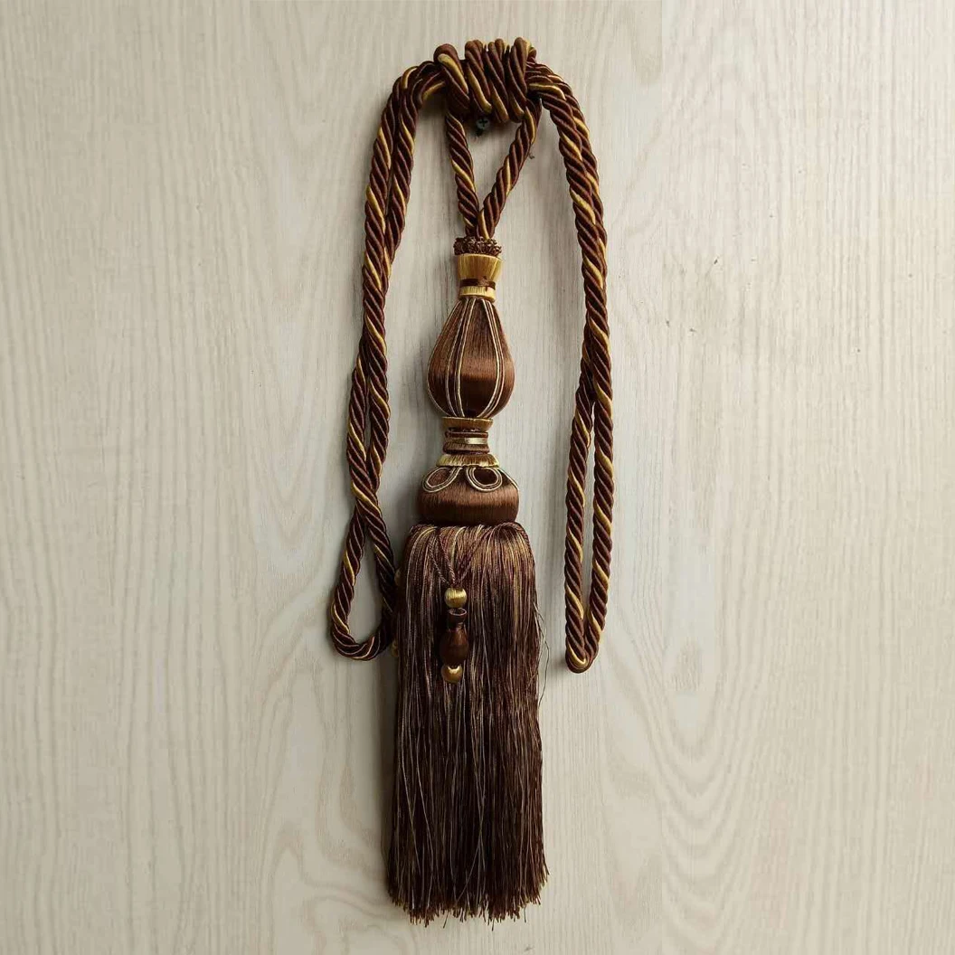 
Stock Curtain Tieback Tassel Tieback Polyester Yarn Cheap Price 