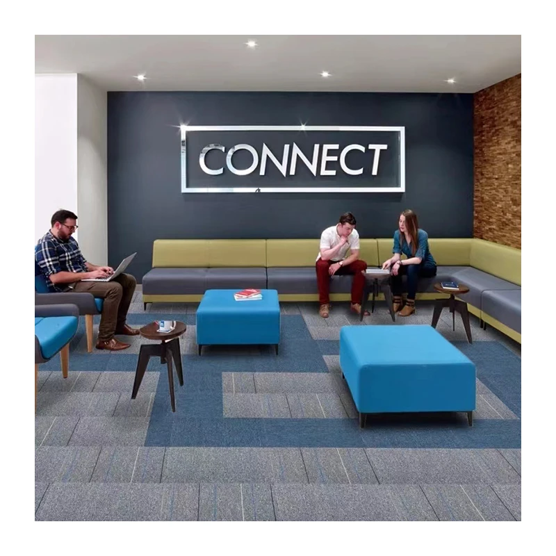 Hot Sale Decorative Bitumin Backing Square Office Tile Carpet For Commercial Spaces