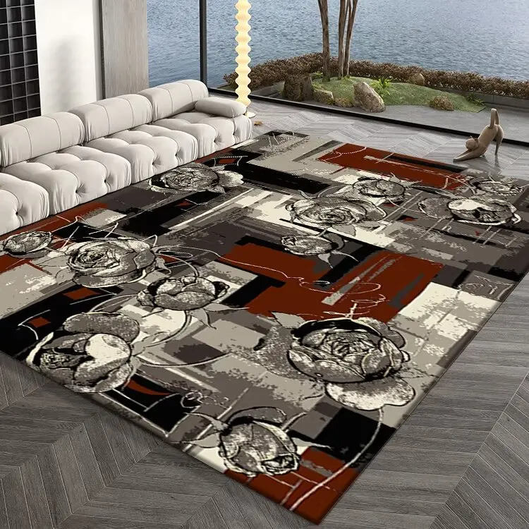 Red Custom 3d Printed Area Carpets Rugs for Living Room Luxury Custom Carpet for Home Decor