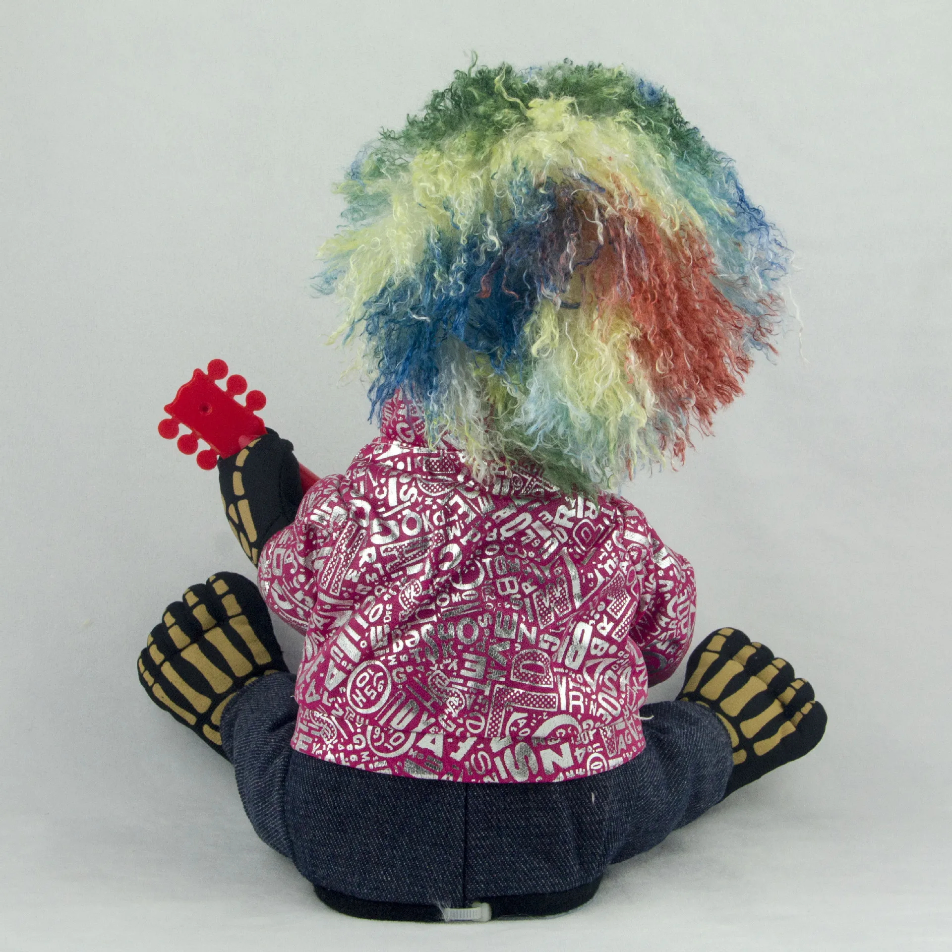 Wholesale electric plush toys Halloween gifts skeleton ghost mouth moving singing guitar swing flash funny creative toys