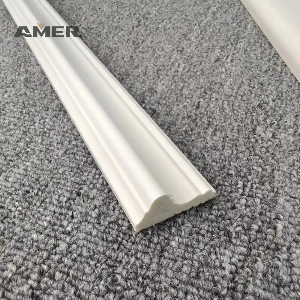 Amer high density Polystyrene baseboard wall Moldings Flooring Accessories Polystyrene PS Skirting Board