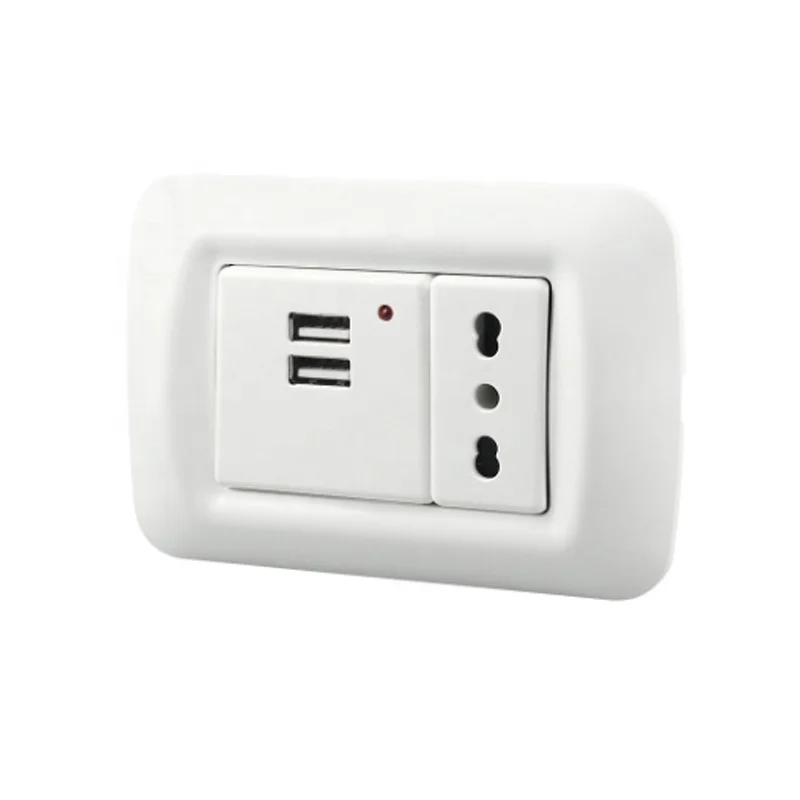 Italy Italian Smart Home Multi Outlet Europe European Double Electric Universal Wall Socket with USB