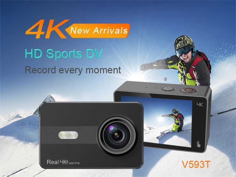  Отличная HDKing Экстремальная Спортивная камера 30 м Водонепроницаемая Wifi Real 4K Экшн-камера с дистанционным