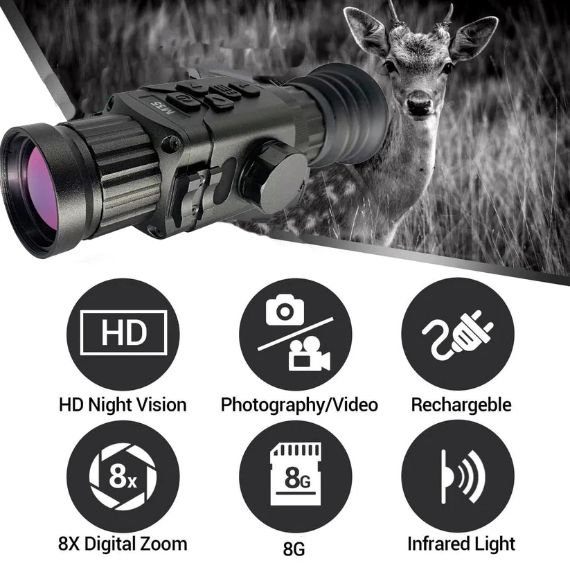 HTI 19 Fixed Focus LRF Thermal Monocular With 25mm Focus Lens Thermal Sight For Hunting