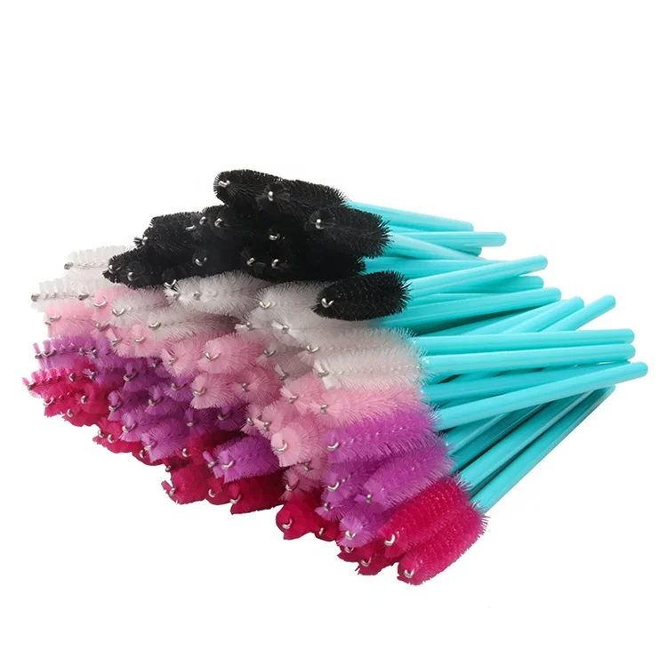 Wholesale Mini Gold And White Disposable Eyelash Applicator Mascara Brush Wands Eyelash Spoolie Brush