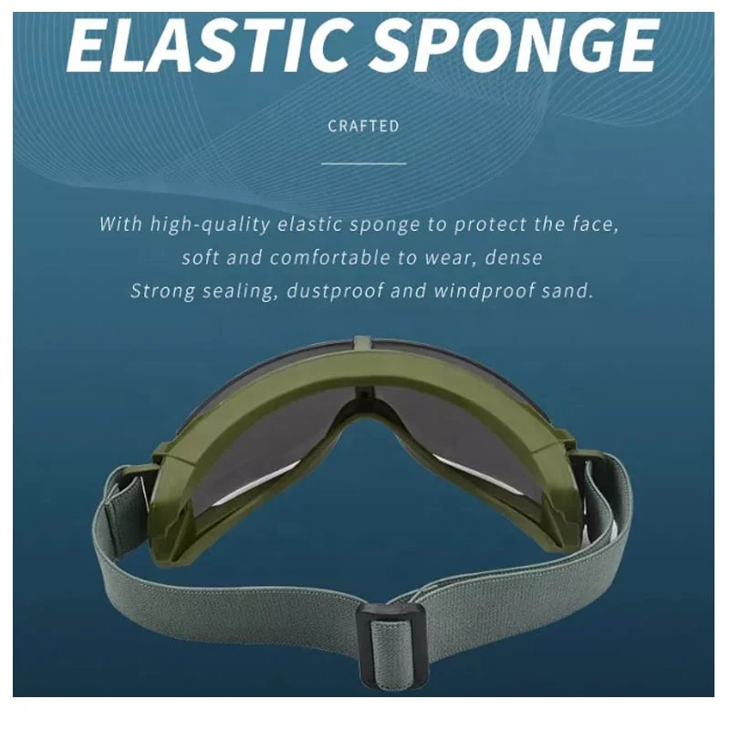 outdoor Winter Snow Sports Motorcycle tactical safety helmet goggles riding windproof eye protective anti-frog glasses