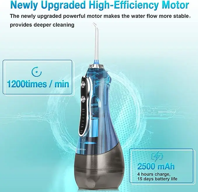 H2ofloss 5 modes 8 nozzles teeth cleaner water flosser Electric water dental flosser oral irrigator