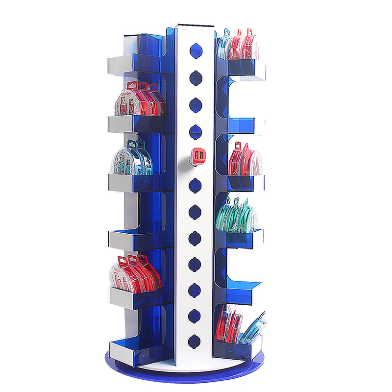 Free Shipping Retail Wholesale Acrylic Custom Mobile Phone Accessories Usb Charger Display Rack Shelves Stand   Counter For Shop