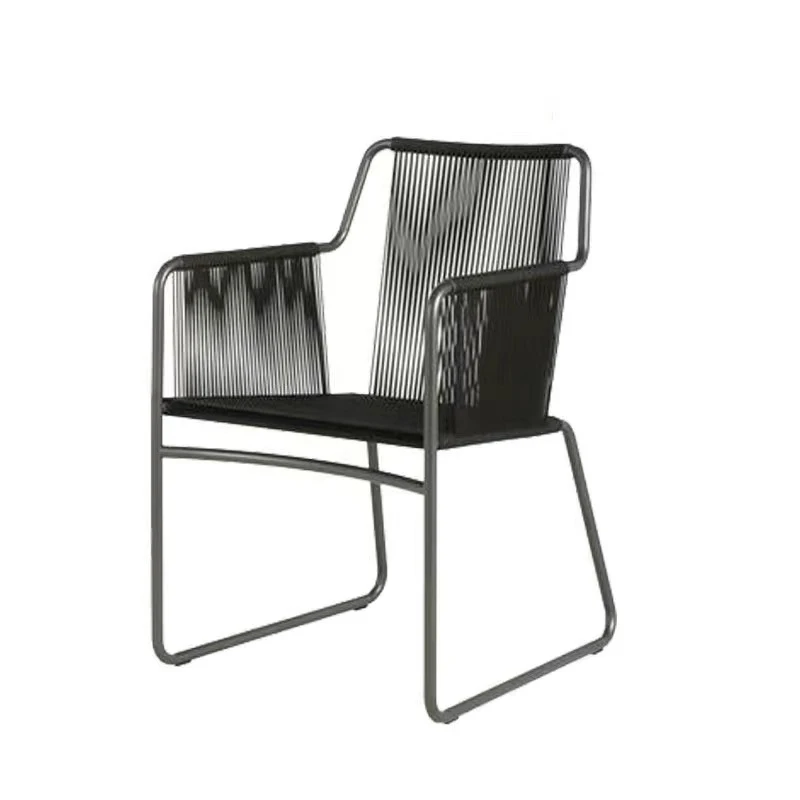 
Outdoor Used Restaurant Rattan Rope Garden Furniture Set Aluminum Armchairs for outdoor dinning set 