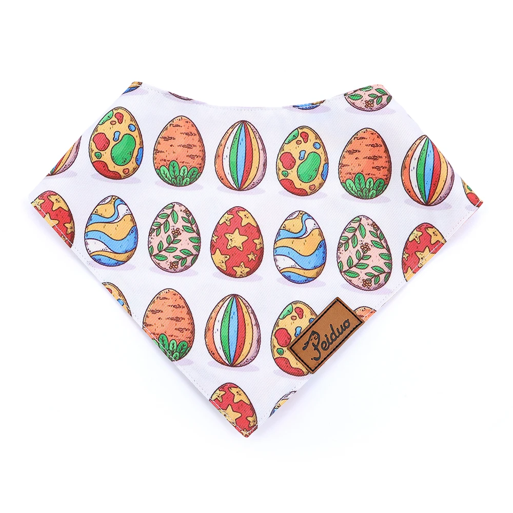 wholesale pet V cut  triangle polyester printed customized scarf dog bandana and headband dog bandana and scrunchie