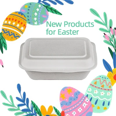 Special new products for Easter  Compostable Disposable Bagasse Food Container Chinese Noodle Box Without Handle