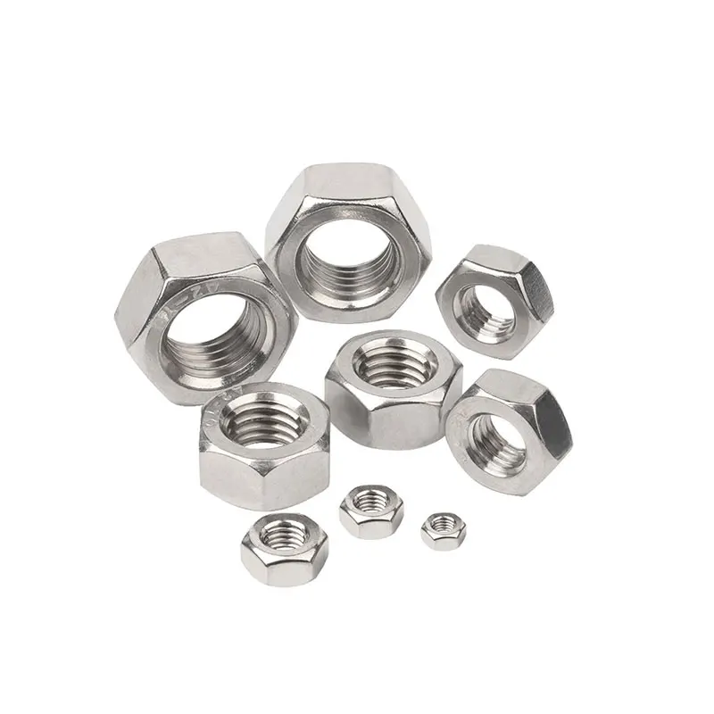 Nut Custom Stainless Steel M8 M10 M12 M6 Prices Hardware Hex Nuts For Industrial Construction Fasteners